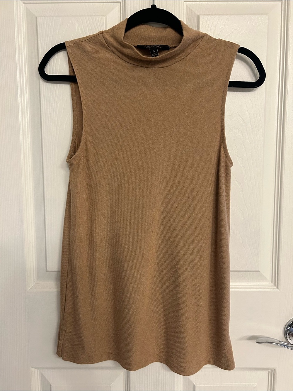 Banana Republic Sleeveless Mock Neck Tank - Camel Brown (B)